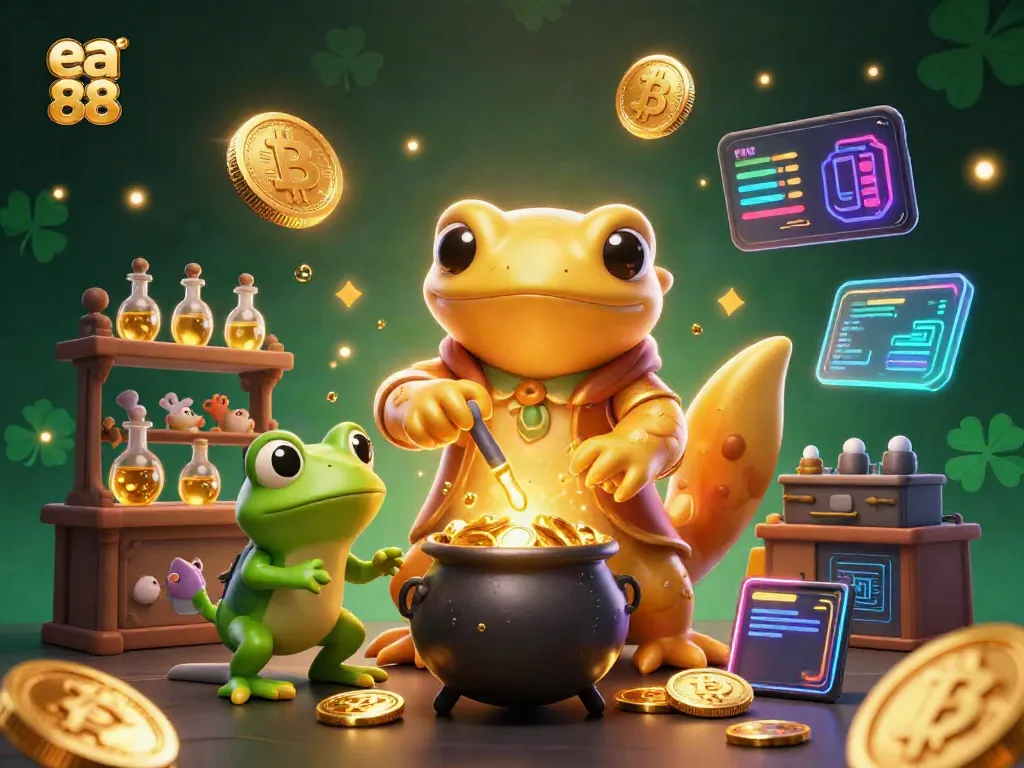 Engage in thrilling games at ea 88 with golden salamander alchemist in a vibrant casino lab.